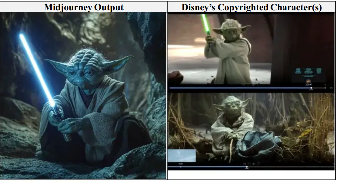Images from Disney's legal filing